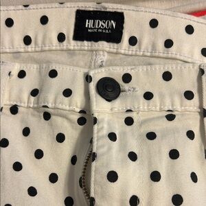 Hudson Jeans Polka Dot Skinny Pants - Black and White